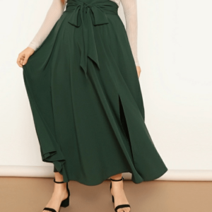 SAIA LONGA ELEGANTE VERDE MILITAR